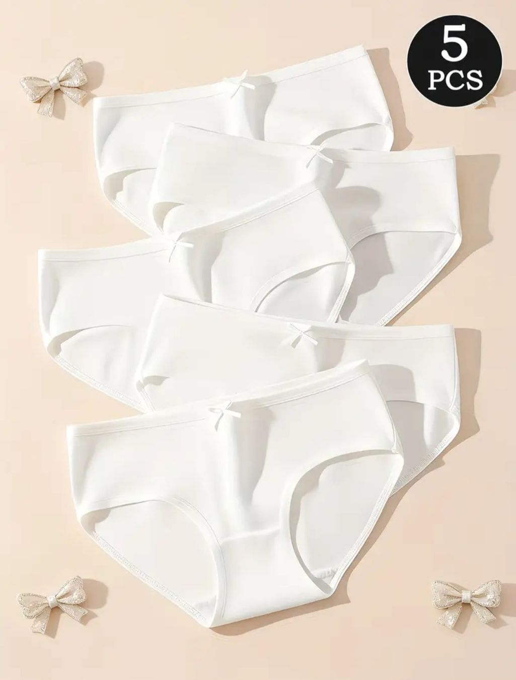 Altra biancheria intima: 5 culottes blanches en coton, NEUVES – Nuovo e nell'imballaggio originale da Puidoux venduto da Mia_Bellezza 2