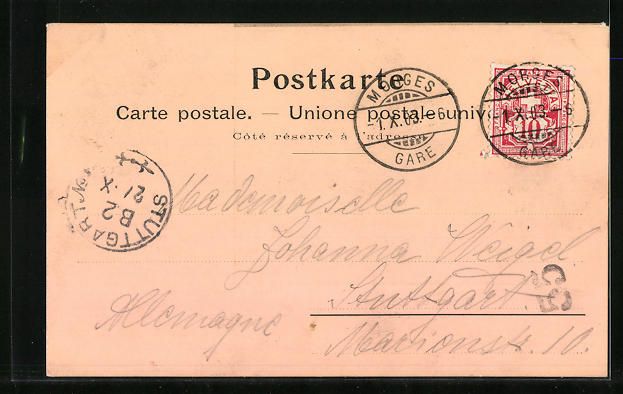 Cartoline postali: Morges, Casino de Morges, Cafe-Restauran – Usato da Berlin venduto da bartko-reher 1