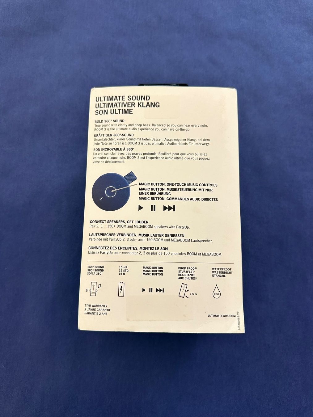 Ultimate Ears Casse acustiche: Bluetooth Lautsprecher Ultimate Ears Boom 3 – Nuovo (secondo la descrizione) da Liestal venduto da FuV01 2