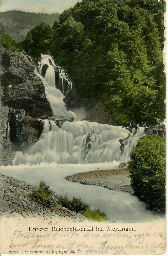 Ansichtskarten: unterer Reichenbachfall 1911 – Gebraucht aus Hochdorf von Ziegel-16