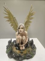 Elfe mit kleinem Drachen Handbemalt 35cm