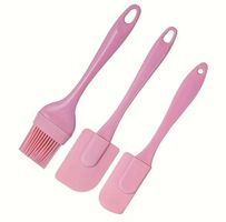 Praktisches Küchenhelfer Backpinsel Set, 3-teilig, Rosa, Neu