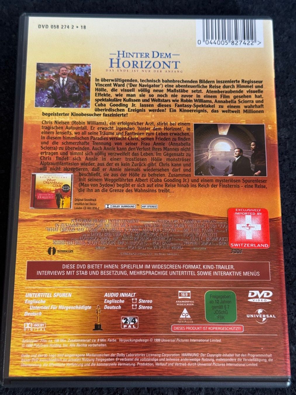 Tutti i DVDs: Hinter dem Horizont DVD EN/DE Robin Williams – Usato da Fribourg venduto da tschjoly 1