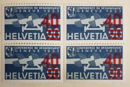 4160) F24, Flugpostmarke im 4-Block postfrisch Kt. 60.-