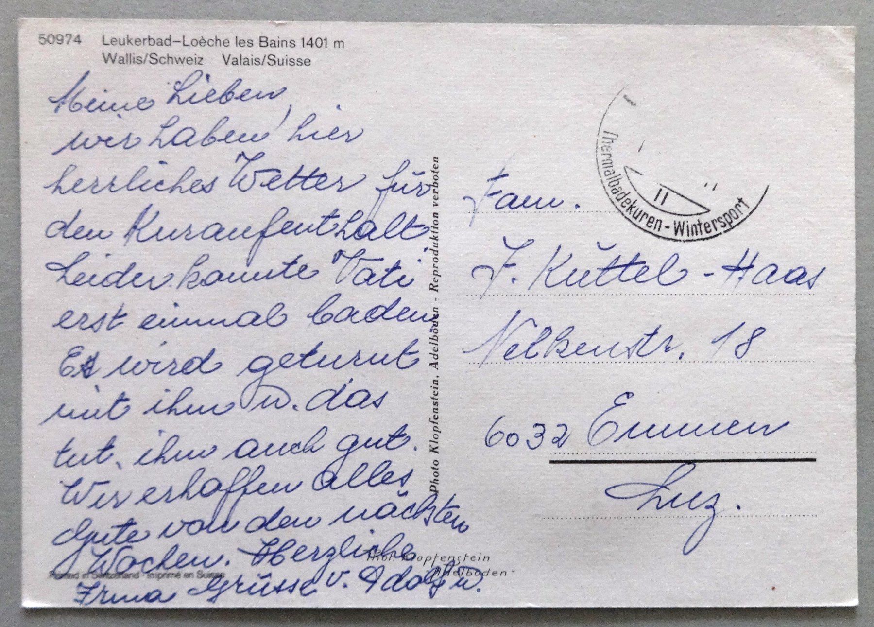 Cartoline postali: Leukerbad 140 m, Loèche les Bains – Difettoso da Fétigny venduto da Billy2miny 1