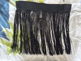 Jupe à franges noire, taille XL - Parfaite pour l'été!