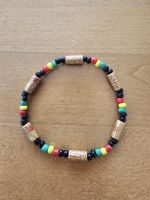 Sommerliches Perlenarmband mit Holz-Elementen, neu!