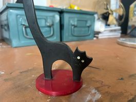 Vintage Katzen-Ringhalter / Schmuckhalter – Mid Century