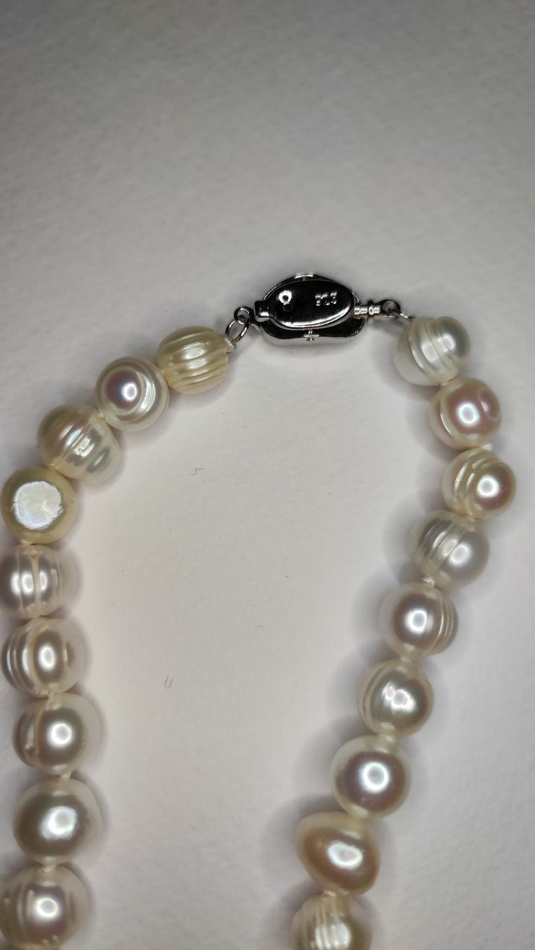 Ketten: Elegante Süsswasserperlenkette 925 Perlen – Neu (gemäss Beschreibung) aus Gstaad von Kunst1996 2