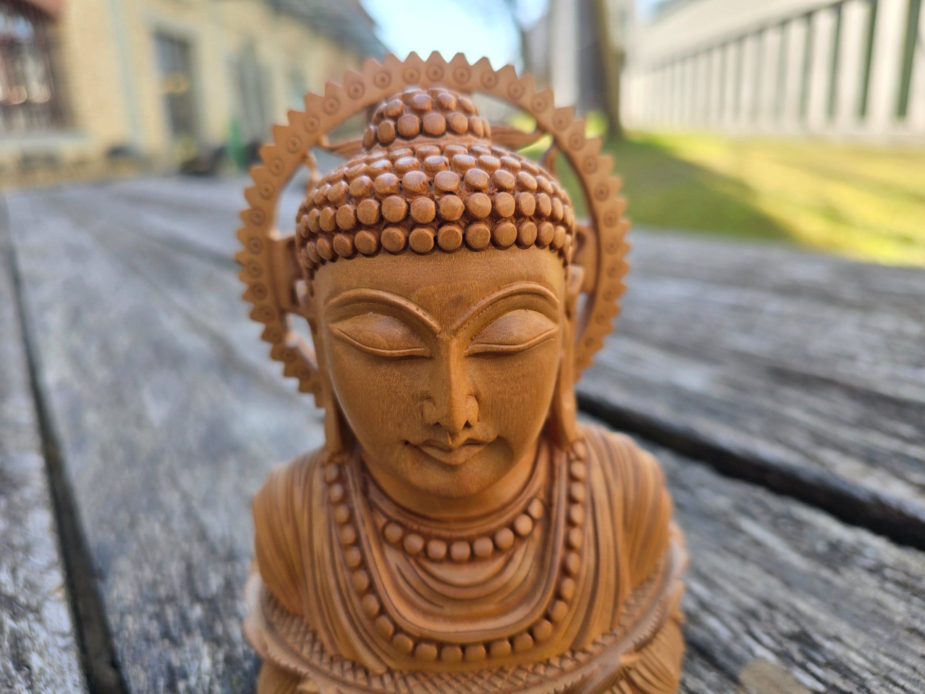 Skulpturen & Statuen: Holz: Buddha aus Indien – Neu (gemäss Beschreibung) aus Romanshorn von Rachacha 1