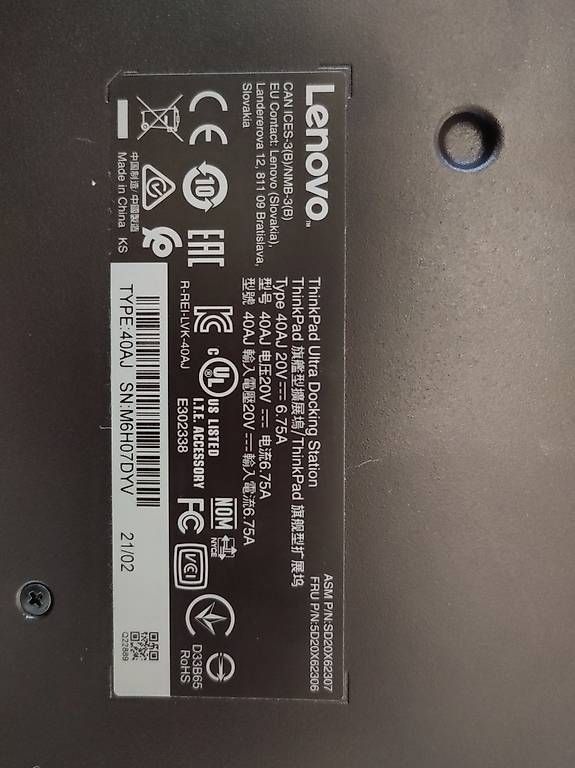 Lenovo Docking station: Lenovo ThinkPad Ultra Docking Station  Type 40AJ – Usato da Novaggio venduto da GreenWebSolutions 4
