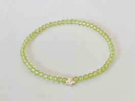 Edelstein Armband Peridot mit Silber auf Mass