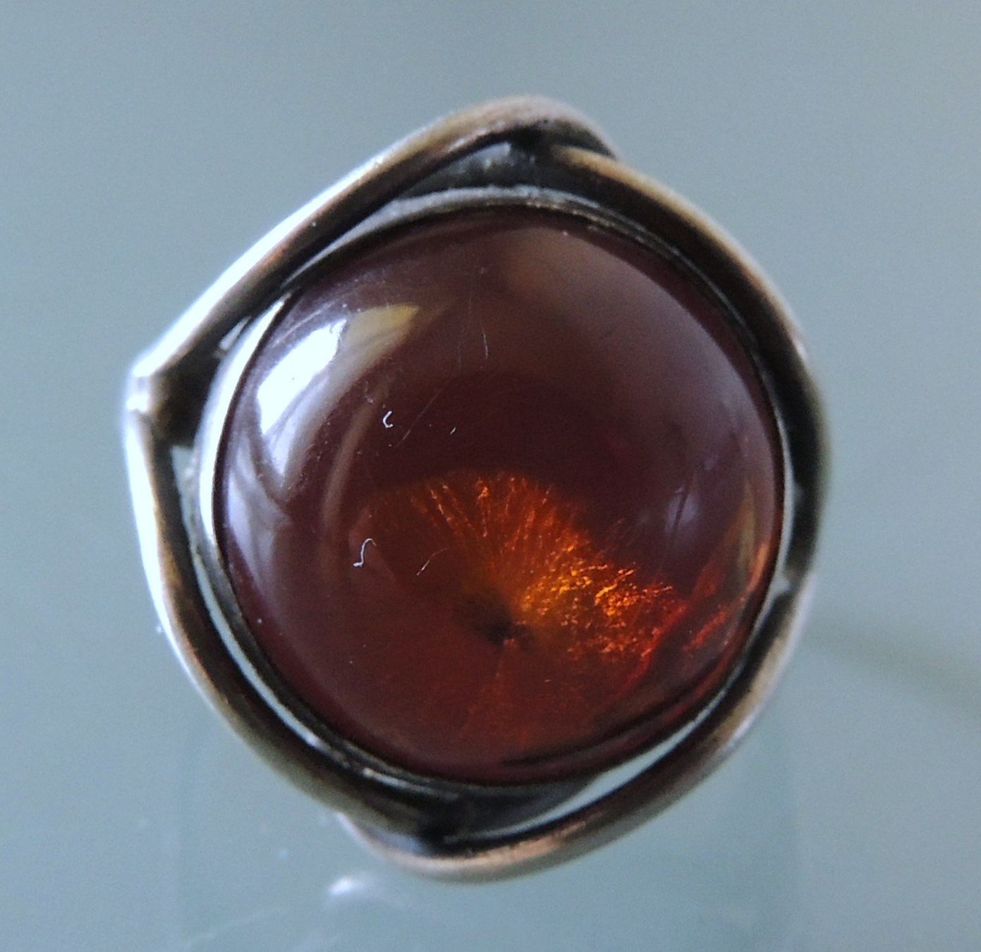 Anelli: Bernstein Silber 925 Fingerring Gr. 59 – Usato da Waldenburg venduto da schaller707 3