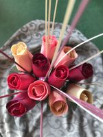 Künstliche Rosen Rosenstrauss aus Holz