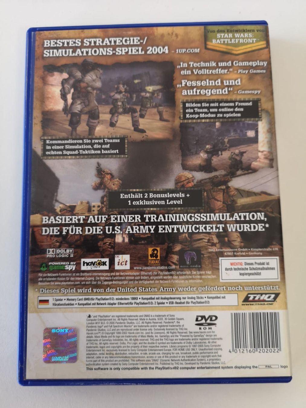 Giochi: Full Spectrum Warrior (PS2) – Usato da Herisau venduto da Seyashop1 2