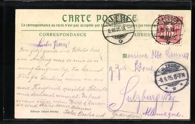 Cartoline postali: AK Yverdon, Le Casino, 1905 – Usato da Berlin venduto da bartko-reher 1