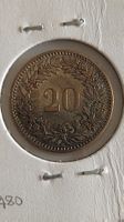 20 Rappen 1859, top Zustand, rar, Sammlerstück (WA3)