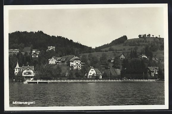 Cartoline postali: AK Mittenaegeri, Uferpartie, 1937 – Usato da Berlin venduto da bartko-reher