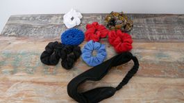 Haargummis Scrunchies Haarband Set