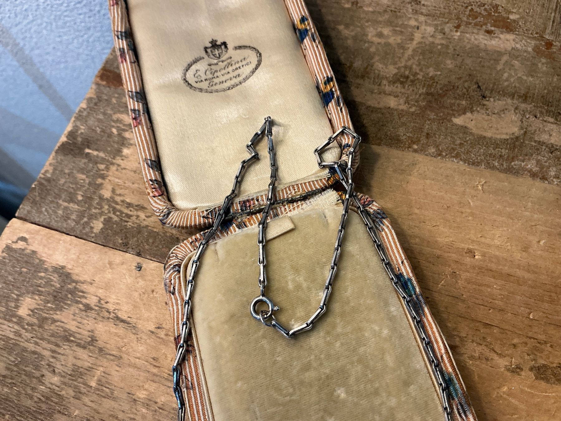 Catenine: JUGENDSTIL COLLIER SILBER 835 MARKASITE UM 1900, TOP – Usato da Biglen venduto da Limarkt 4