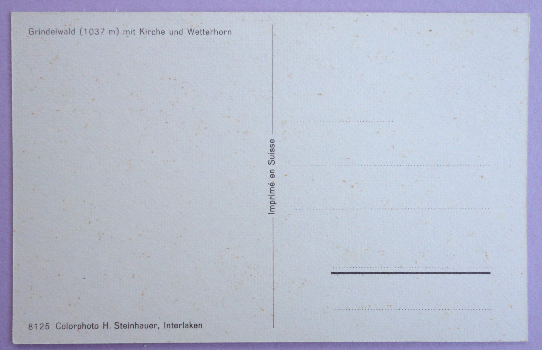 Cartoline postali: Grindelwald mit Kirche und Wetterhorn – Usato da Fétigny venduto da Billy2miny 1