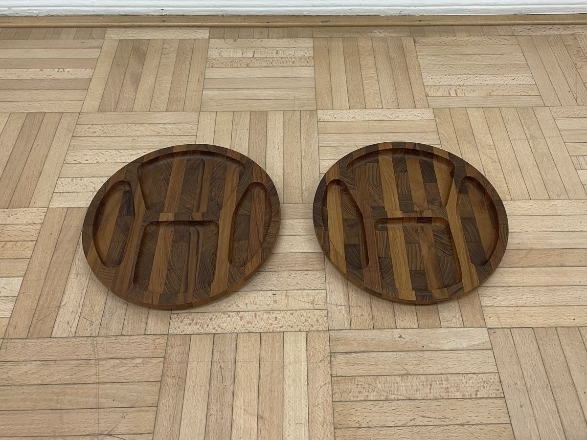 Piatti: 2x vintage Teak Schale mit Fächern Holzschale Teakschale – Usato da Zürich venduto da Vintagewiesel 1