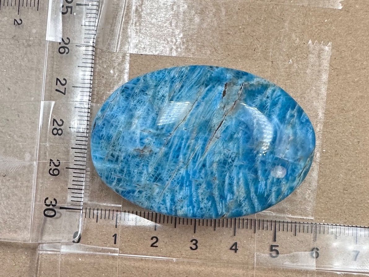 Minerali & Pietre curative: Blauer Apatit Handschmeichler Heilstein – Nuovo e nell'imballaggio originale da Männedorf venduto da Handschmeichler 4