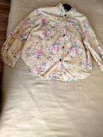 Jeansjacke Sommerjacke mit Blumenmuster Gr, XL neu