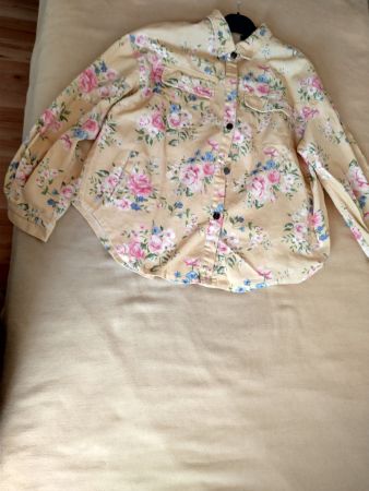 Jeansjacke Sommerjacke mit Blumenmuster Gr, XL neu