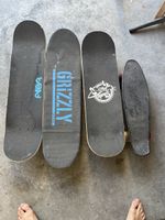 Set di 4 skateboard usati in condizioni variabili