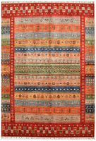 Handgeknüpfter afghanischer Khurjeen Orientteppich 302x202Cm