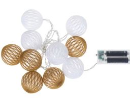 🤎 Stimmungsvolle LED-Lichterkette – Braun/Weiss, 175 cm ✨💫