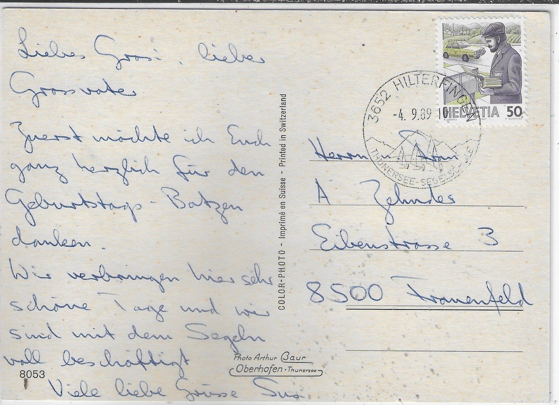 Cartoline postali: Hilterfingen am Thunersee - Multiview – Usato da Ettingen venduto da Kartenplanet 1