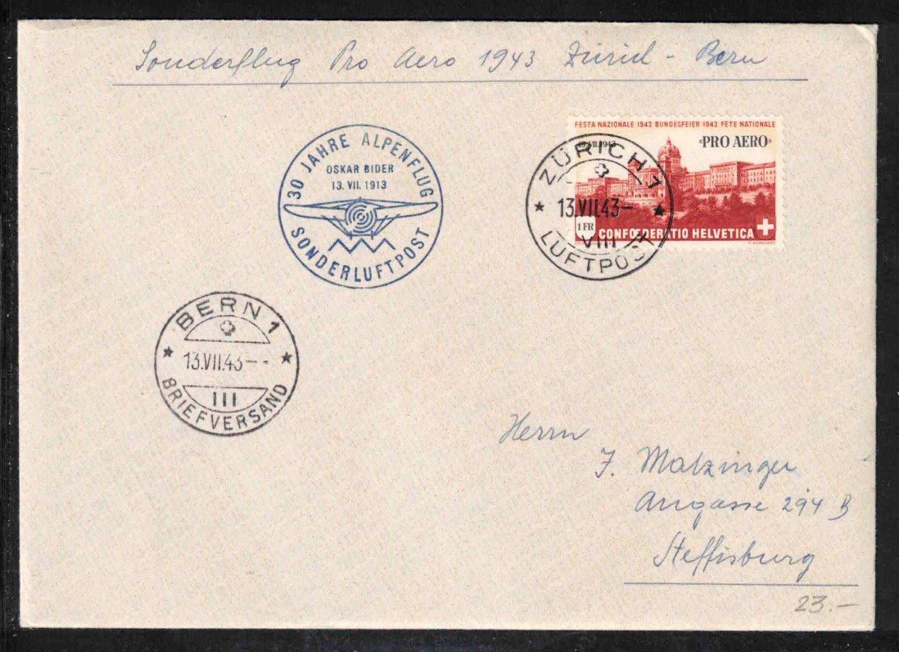 Tutti i francobolli: 1943 Flugpost Brief "Pro Aero" – Nuovo (secondo la descrizione) da Nuglar venduto da Stamp88