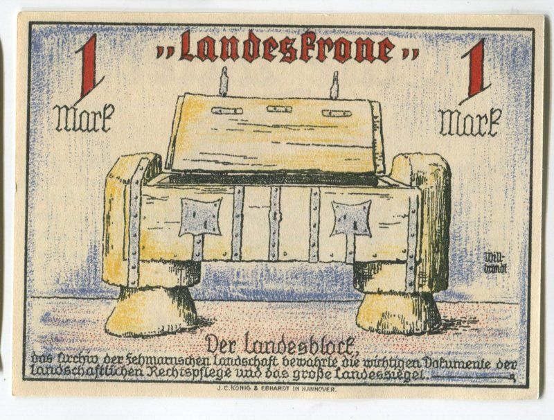 Billets de banque: Notgeld "1 Mark. Fehmarn" – D'occasion à Basel par Butsch5