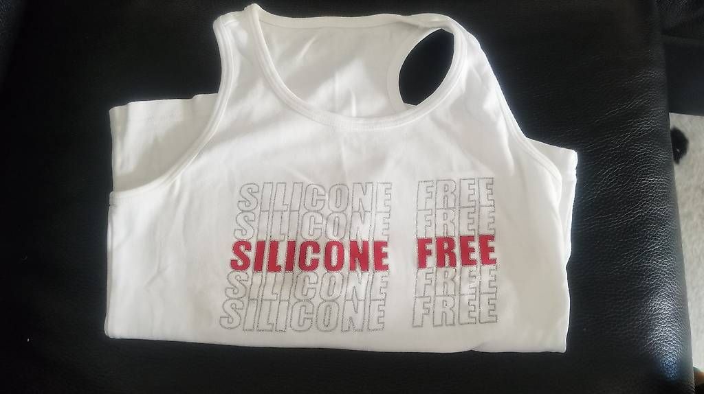 Tops: Silicone Free, fun Tanktop, Baumwolle,  Gr. S – Gebraucht aus Opfikon von rockqueen666 1