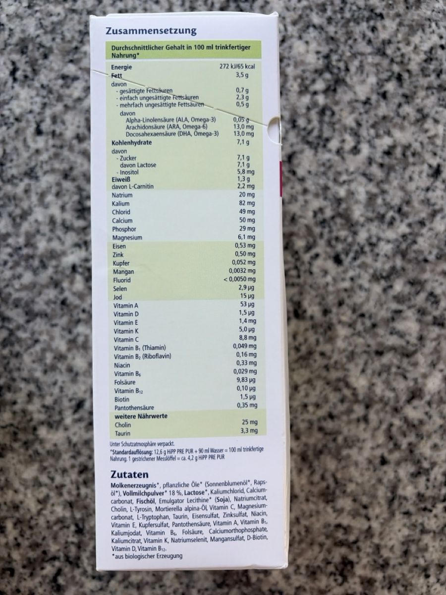 Lebensmittel & Spezialitäten: Hipp Pre Bio Anfangsmilch – Neu und originalverpackt aus Zollikon von adr_c6zs 3