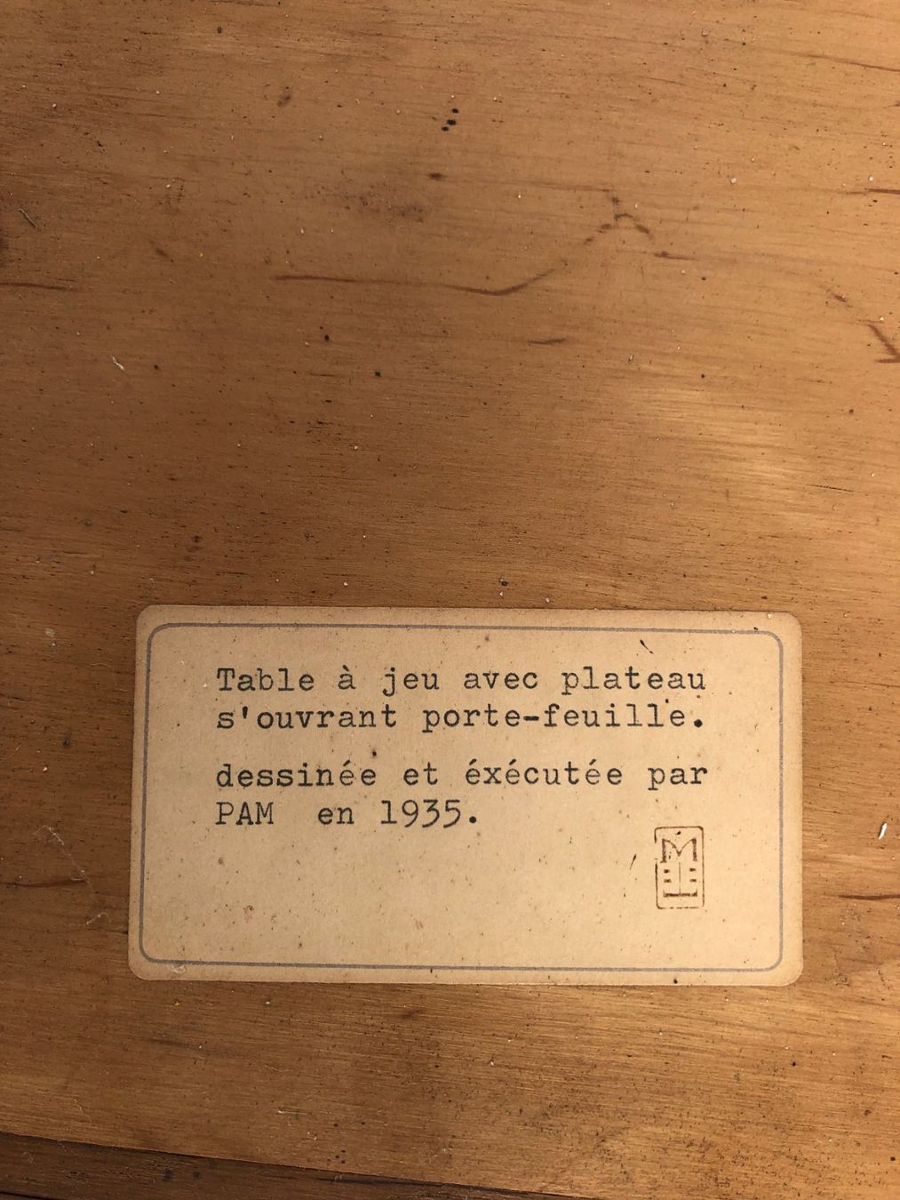 Tische: table de jeu 1935 éxécutée par PAM – Gebraucht aus Goldach von Ady49 6