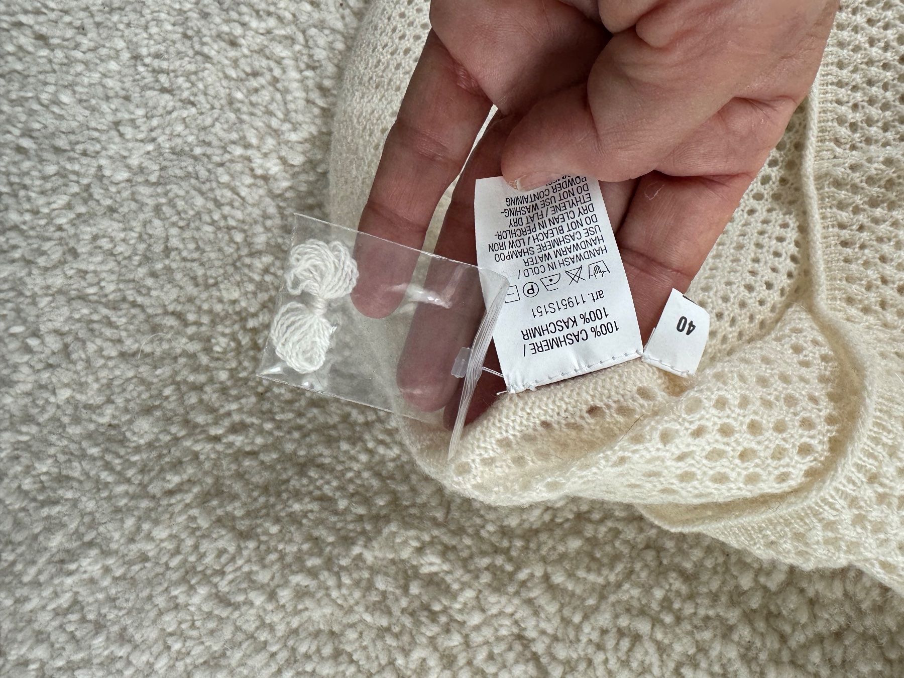 Repeat Maglioni & Felpe: DTLM by REPEAT Kaschmir Pullover Gr 40 Cream NEU – Nuovo e nell'imballaggio originale da Zuerich venduto da Moochie 6