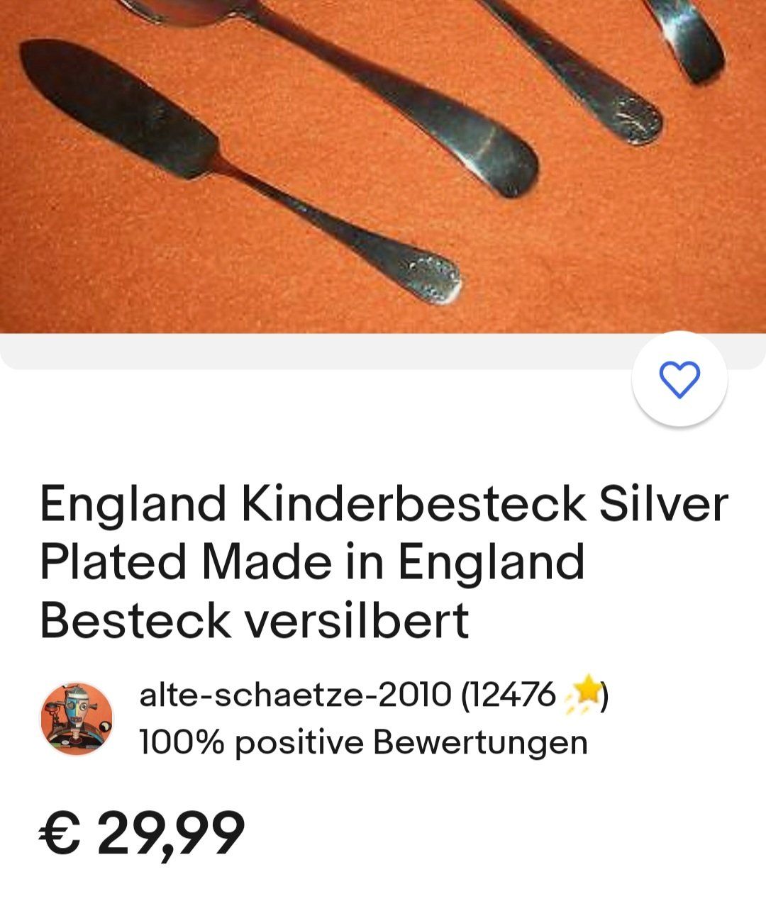 Set di posate: 2 Kinder Besteck aus England versilbert – Usato da Winterthur venduto da Ywan1 3