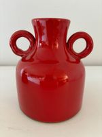 Rote Italica ARS Keramik Vase 60er Jahre Vintage