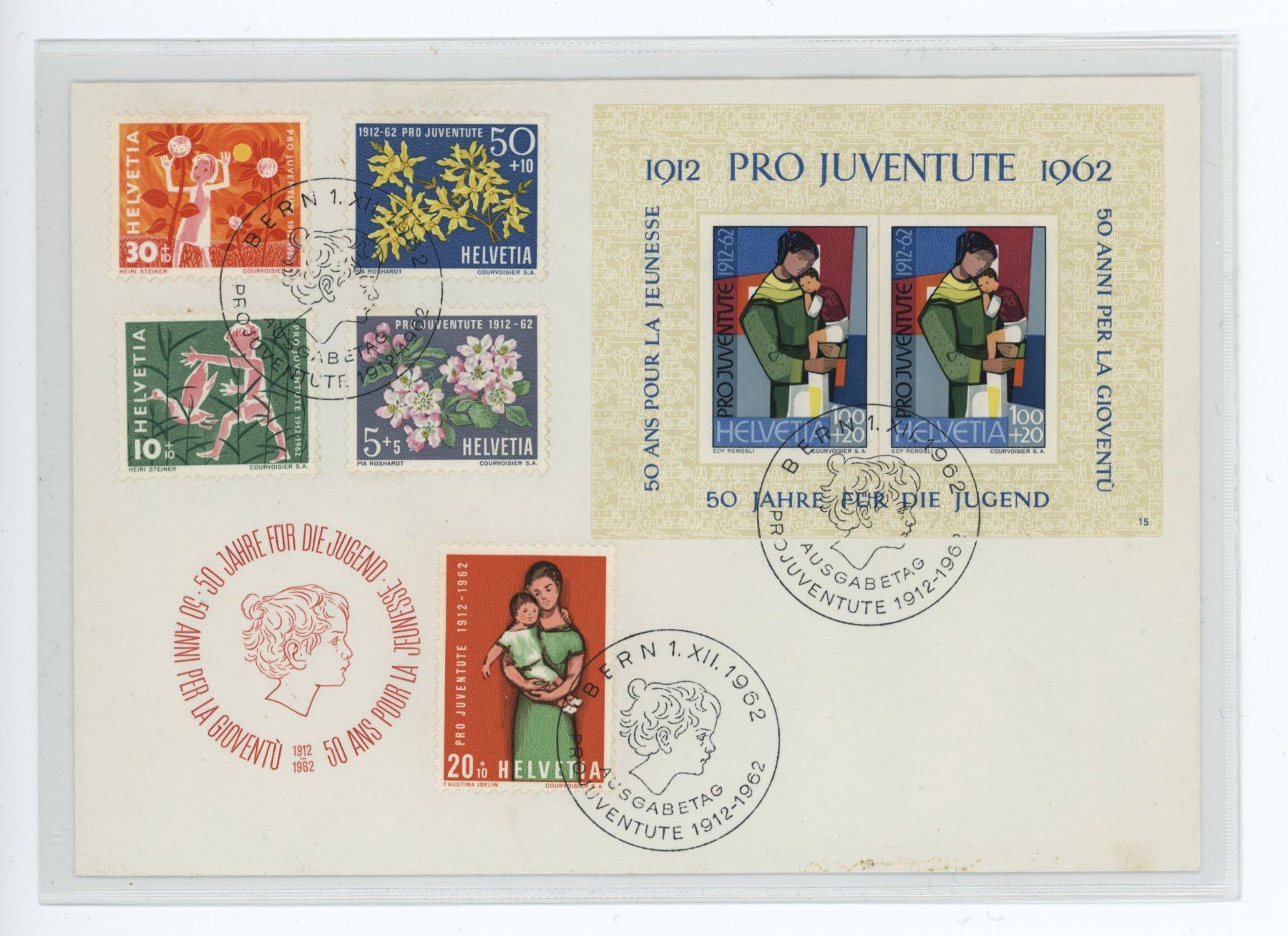 Tutti i francobolli: 1962 Pro Juventute Combo FDC – Usato da Utzigen venduto da sprint.007