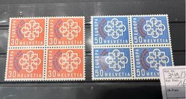 Europa Marken 4er Block gestempelt 1957 bis 1964