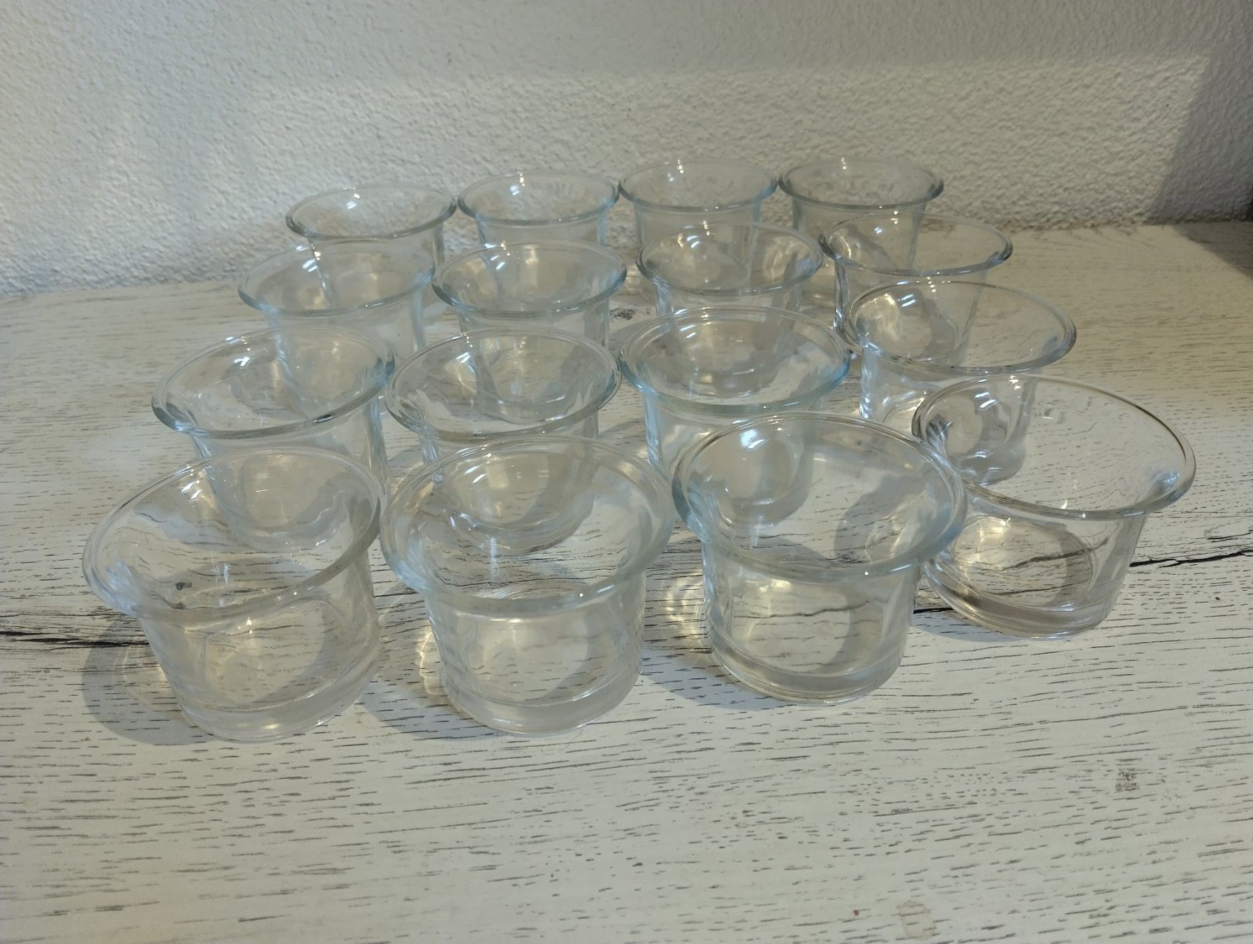 Kerzenständer: 16 Teelichthalter, Glas – Gebraucht aus Full-Reuenthal von Ilor0309