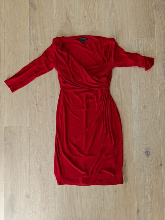 Ralph Lauren Wickelkleid rot, Gr. US 8 (36/38)