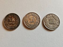 Pièces 1/2 Franc Suisse 1950 1951 1952 Belles pièces