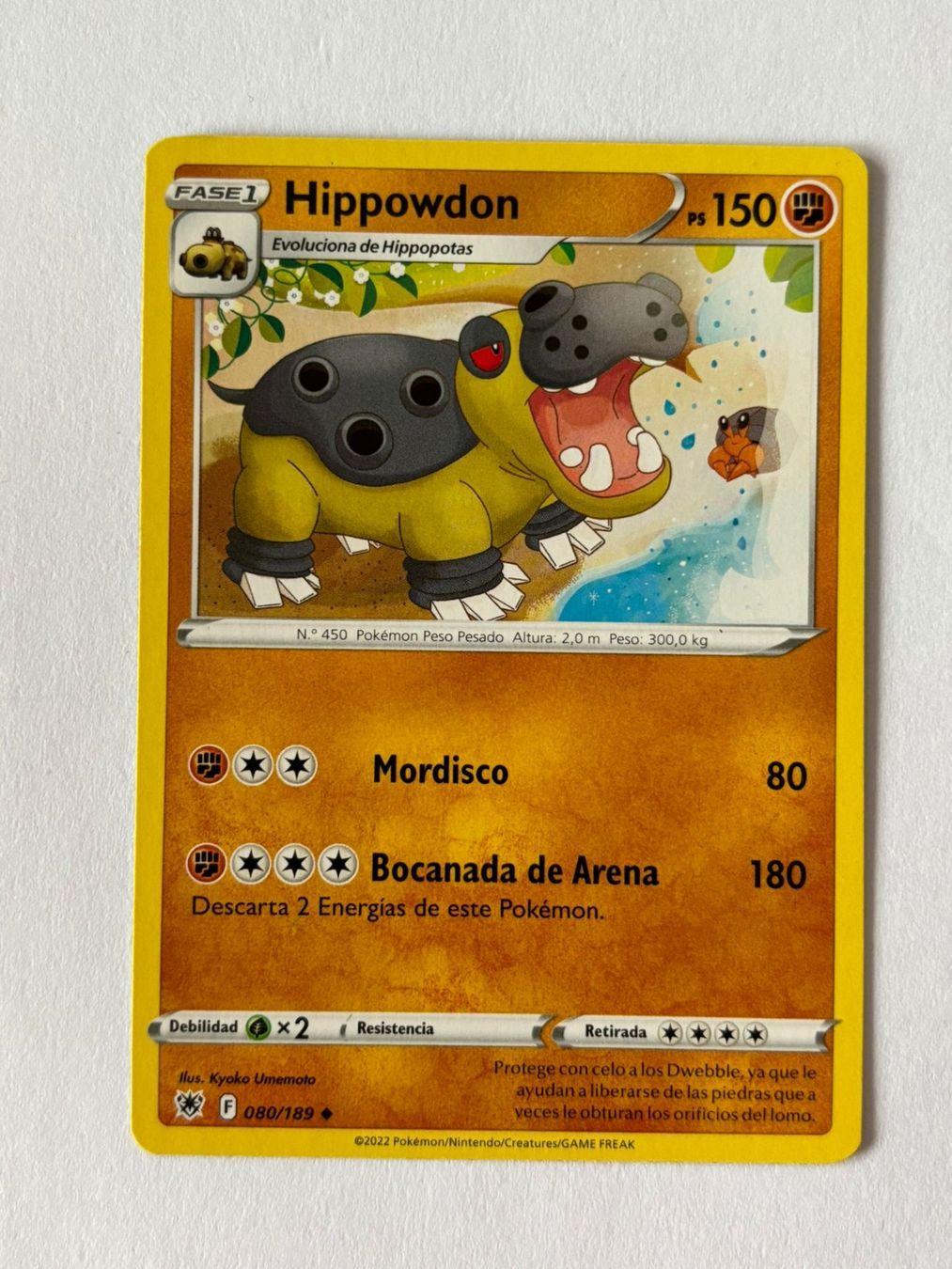 Pokémon Sammelbilder & Trading cards: Pokemon-Karte Hippowdon 080/189 – Gebraucht aus Herisau von Seyashop1