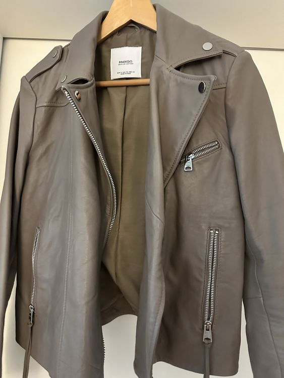 Mango Lederjacke Damen S beige (Gebraucht) in Adliswil für CHF