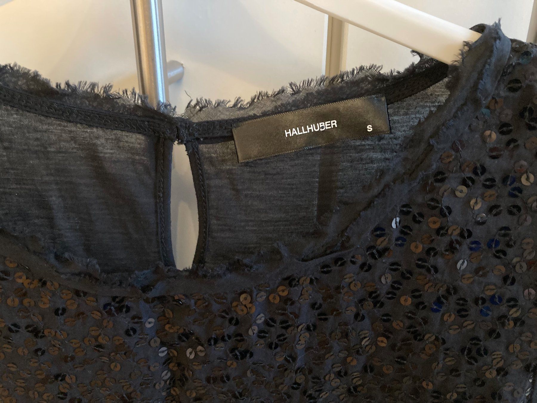 Hallhuber Tops: Glitzer-Top Schwarz Hallhuber; Gr. S – Gebraucht aus Zürich von LisM. 2