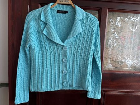 Passport Strickjacke Cardigan Türkis